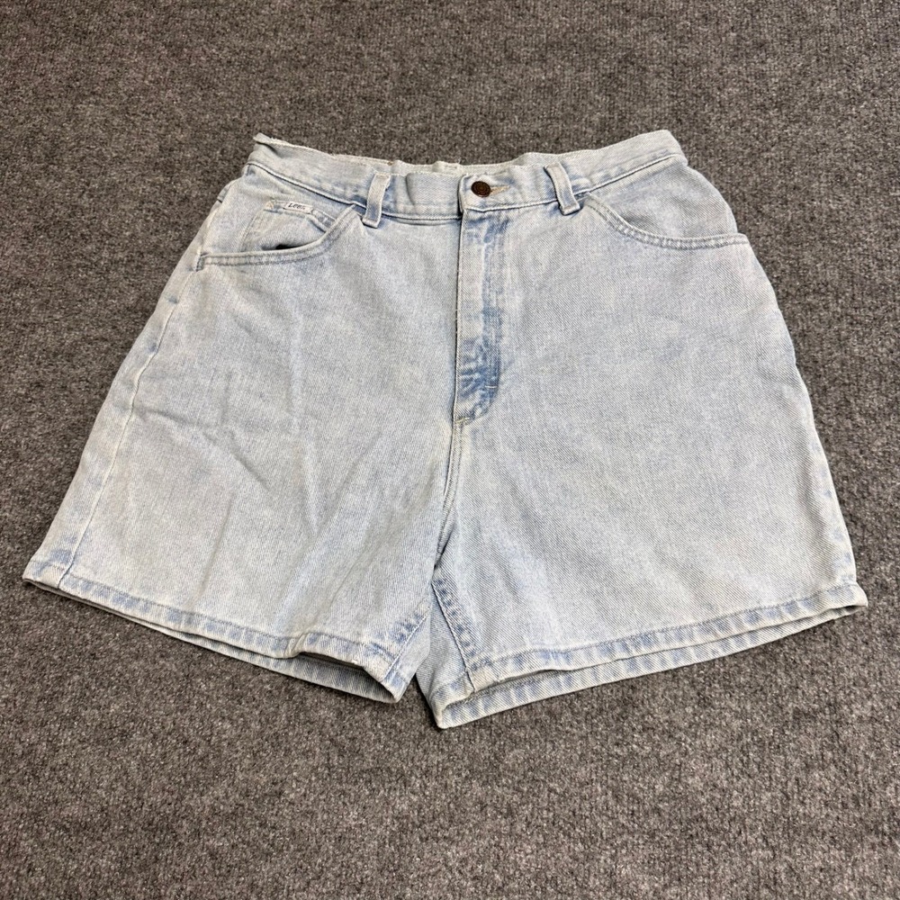 Lee Denim Shorts Womens Size 28 Light Wash High Waisted Relaxed Fit Vintage Fair